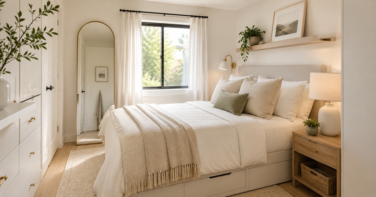 Featured image for How to Make a Small Bedroom Feel Bigger